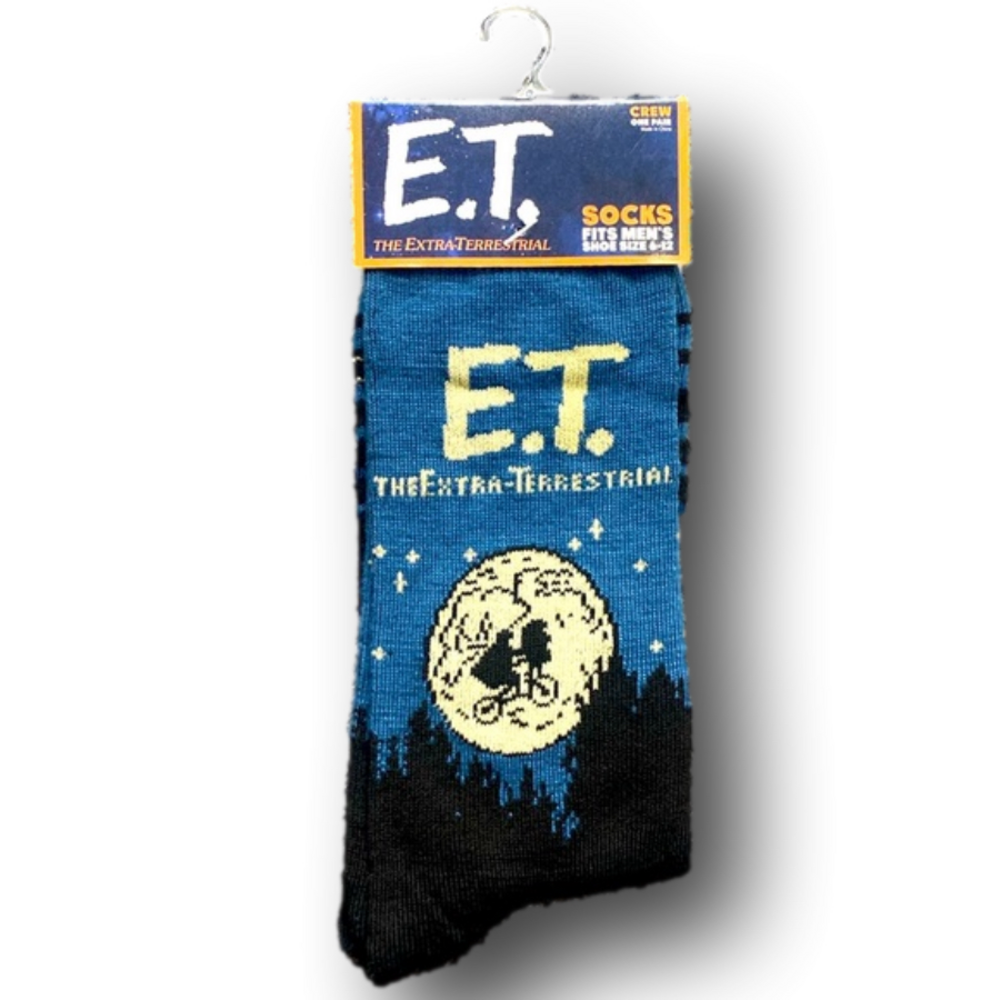 3/$20 E.T The Extra-Terrestrial Movie Funny Novelty Crew Socks - NWT